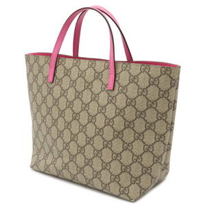 Gucci Bow Tote Leather GG Bag Ribbon Red Beige Supreme